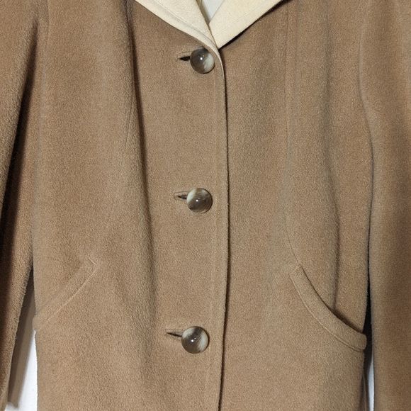 Vintage 50s Mongolian Camel Hair Tailored Jacket - Picture 6 of 16